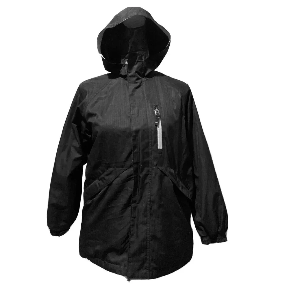 Gap Jacket Hooded Rain Coat Full Zip Lightweight Windbreaker Lined Youth Sz L 10